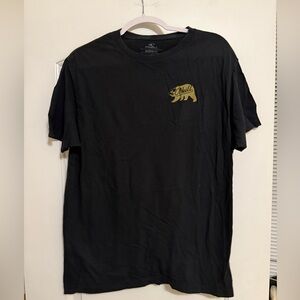 O'Neill Black T-Shirt with Gold Bear Logo